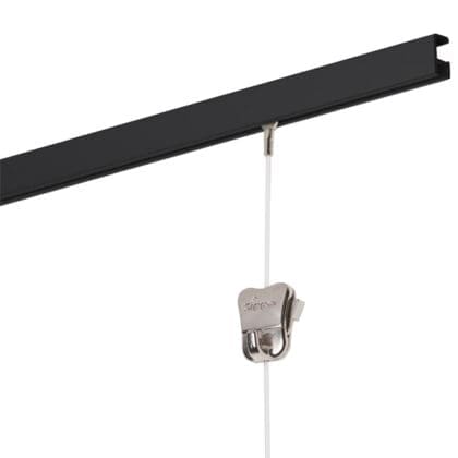 Minirail Galleriskinne 150 cm SORT. 