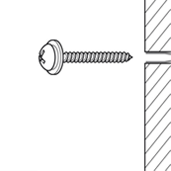 Monterings clip skrue til minirail galleriskinne 3 stk. pr. lb. meter - Billede 2
