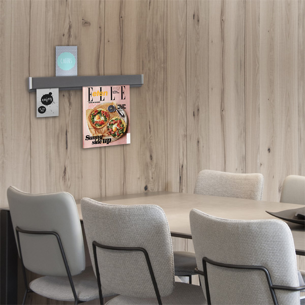 Papergrip 150 cm aluminiums skinne i grå textur - Billede 4
