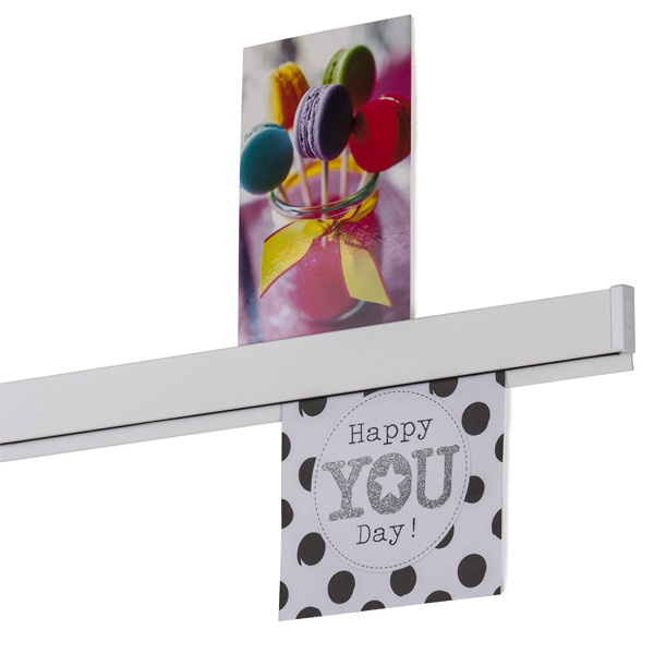 Papergrip 150 cm aluminiums skinne i hvid textur - Billede 2