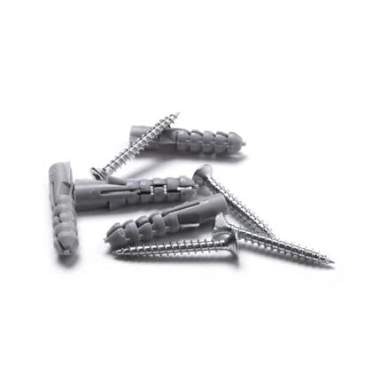 4 skruer+4 rawlplugs til Snaprammer