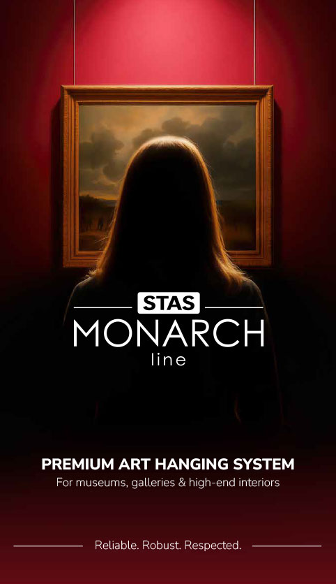 STAS Monarch line premium billedophængssystem til gallerier, museer og interiør