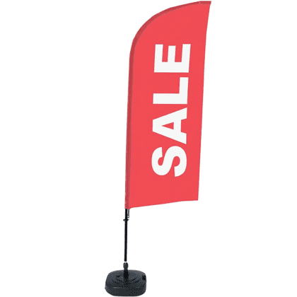 BeachFlag komplet med print – SALE – 89×240 cm