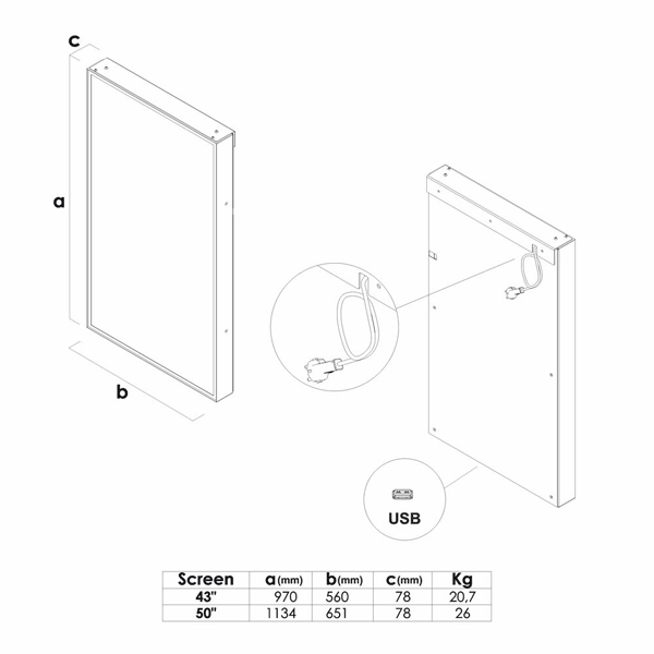 Smart Line 43" Samsung Skærm - Hvid - Billede 7