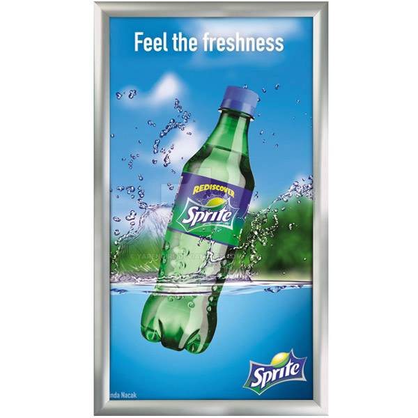 Snapramme 45 mm profil i gering - 70 x 200 cm - Aluminium