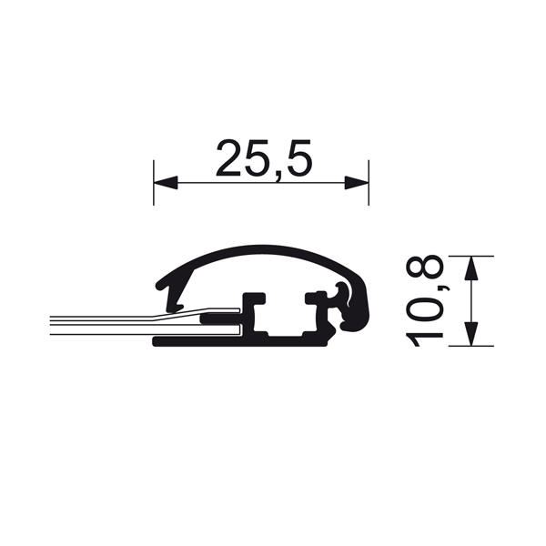 Snapramme 25 mm GULD profil A3 - Billede 5