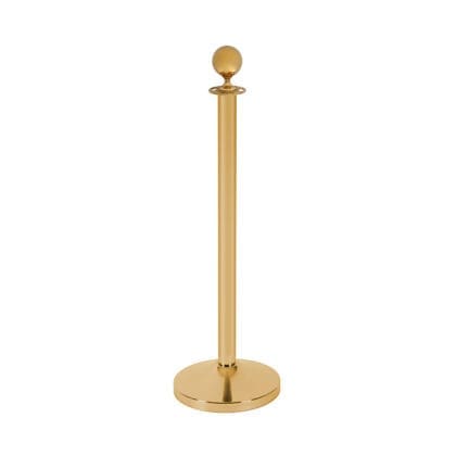 Afspærringsstolper GULD med 4 vejs greb til 150 cm reb og velour med 4 vejs greb til 150 cm reb og velour