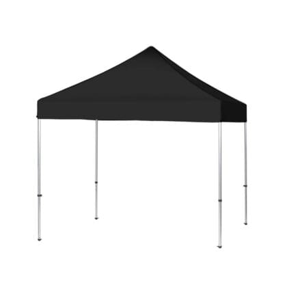 Fest telt sort 3×3 meter med hvidt loft og alu-stel