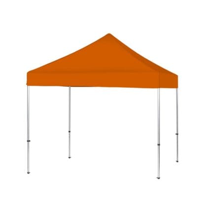 Fest telt orange 3×3 meter med hvidt loft og alu-stel