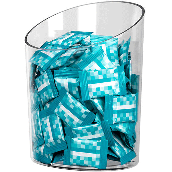 Transparent cylinder borddisplay large