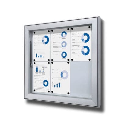Opslagsskab Premium dybt udendørs med magnettavle 6xA4