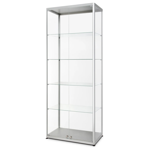 Udstillingsmontre med frontdøre og sikkerhedsglas 80x200x40