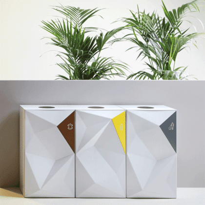 Design affaldsspande til sortering af 3 slags affald