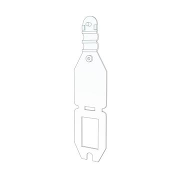 Klar prisholder til dobbeltkrog Ø 4,8 mm - B 26 x H 45 mm - Billede 3